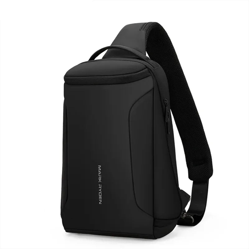 MARK RYDE Men Crossbody Bag 12inch iPad Shoulder Messenger Bags Male Waterproof USB Recharging Sling bolso Chest bag for man