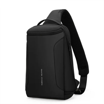 MARK RYDE Men Crossbody Bag 12inch iPad Shoulder Messenger Bags Male Waterproof USB Recharging Sling bolso Chest bag for man