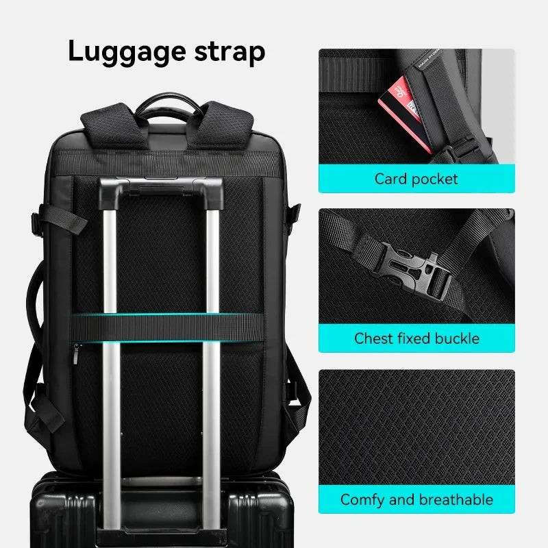MARK RYDEN 45L Expandable Men's Backpacks Business Travel Backpack Bolsas Femininas Durable Bagpacks for Men Fits 17.3in Laptop