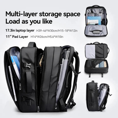 MARK RYDEN 45L Expandable Men's Backpacks Business Travel Backpack Bolsas Femininas Durable Bagpacks for Men Fits 17.3in Laptop