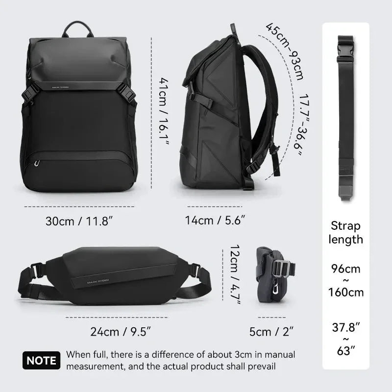 MARK RYDEN Backpack Men 2 in 1