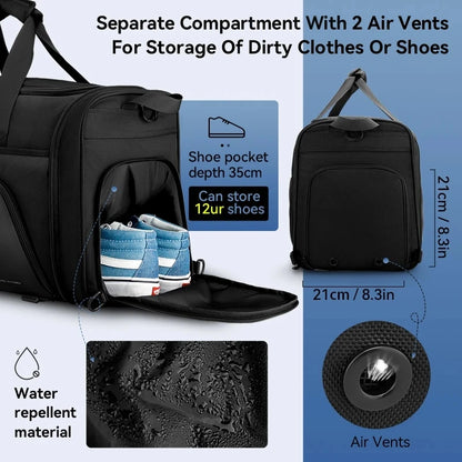 MARK RYDEN Foldable Duffle Bag Men With Shoes Pouch  Large Capacity Gym Bags for Men