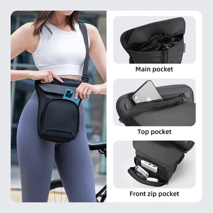 MARK RYDEN Motorcycle Bag Men Drop Leg Bags Ride Pouch Waist Pack
