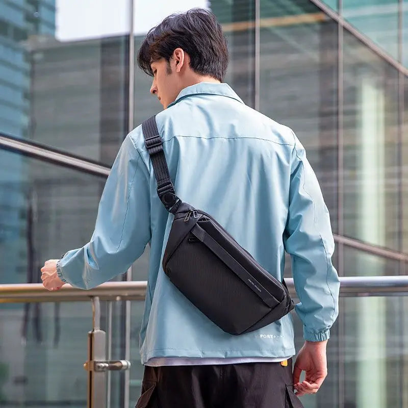 MARK RYDEN Sling Bags Outdoor Sport Men  Crossbody Pack for Phone Large Capacity Chest Bag Male Waterproof Single For Earphone