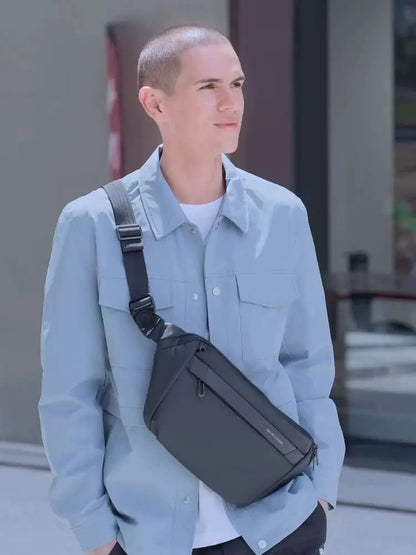 MARK RYDEN Sling Bags Outdoor Sport Men  Crossbody Pack for Phone Large Capacity Chest Bag Male Waterproof Single For Earphone