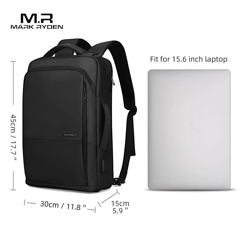 MARK RYDEN Travel Backpack Teenager Male Mochila Anti-thief Bag USB Charging 15.6 Laptop Backpacks Waterproof Рюкзак мужской