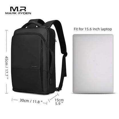 MARK RYDEN Travel Backpack Teenager Male Mochila Anti-thief Bag USB Charging 15.6 Laptop Backpacks Waterproof Рюкзак мужской