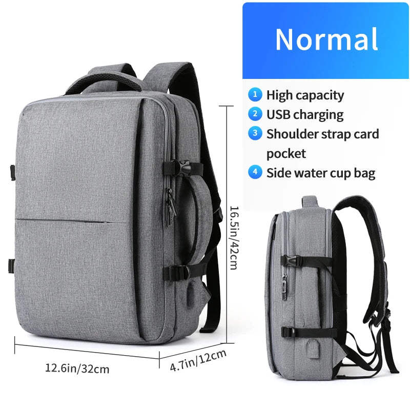 MATE ELAN Business Travel Double Compartment USB Charging Backpack Multi-Layer with Unique Digital Bag 15.6 Inch Laptop Backpack