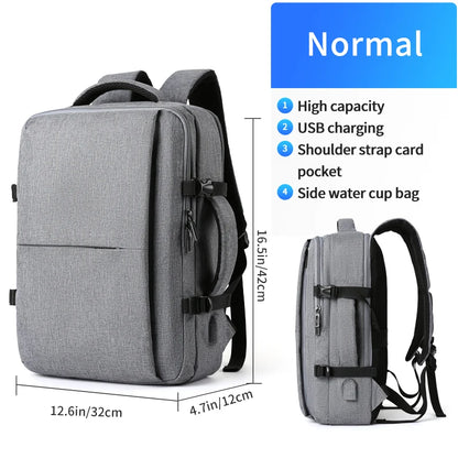 MATE ELAN Business Travel Double Compartment USB Charging Backpack Multi-Layer with Unique Digital Bag 15.6 Inch Laptop Backpack