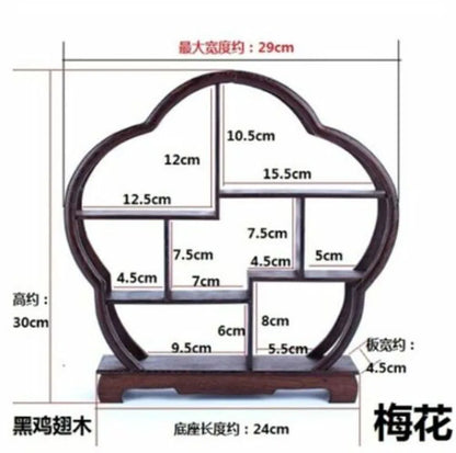 MF0176-- Ji Chi Wood stand /shelf for SNUFFERS or NETSUKE or Curios Antique Display Frame