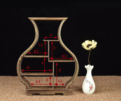 MF0176-- Ji Chi Wood stand /shelf for SNUFFERS or NETSUKE or Curios Antique Display Frame