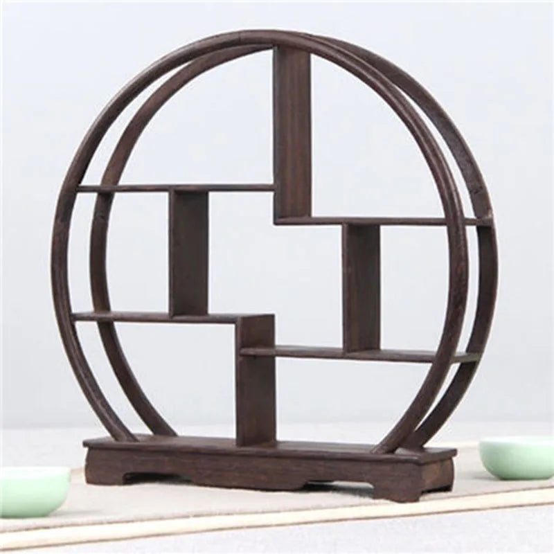 MF0176-- Ji Chi Wood stand /shelf for SNUFFERS or NETSUKE or Curios Antique Display Frame