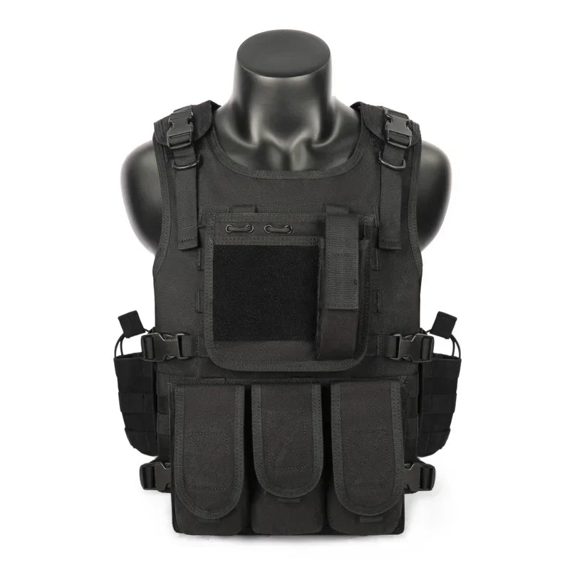 MGFLASHFORCE Molle Airsoft Vest Tactical  Plate Carrier Swat Fishing Hunting Paintball Vest Military Army Armor Police Vest