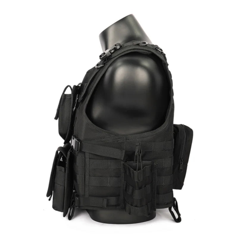 MGFLASHFORCE Molle Airsoft Vest Tactical  Plate Carrier Swat Fishing Hunting Paintball Vest Military Army Armor Police Vest