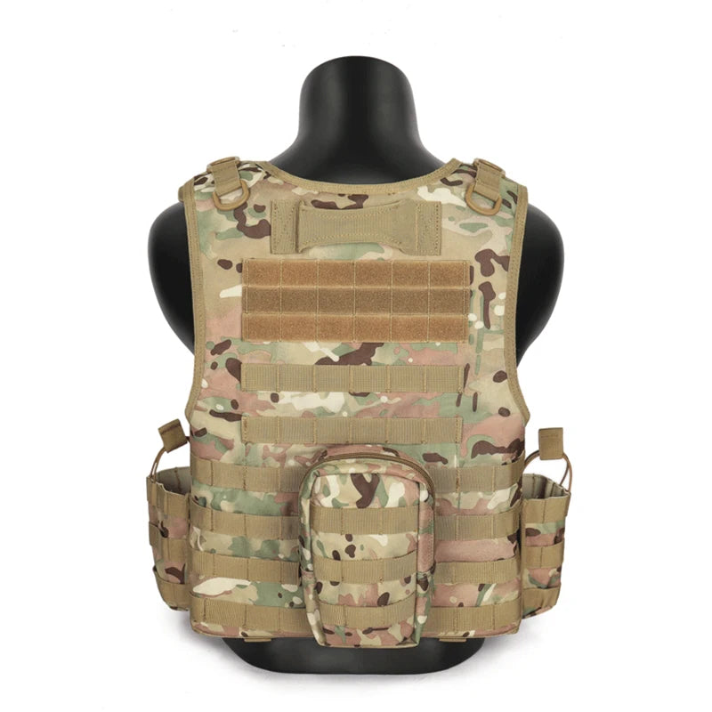 MGFLASHFORCE Molle Airsoft Vest Tactical  Plate Carrier Swat Fishing Hunting Paintball Vest Military Army Armor Police Vest
