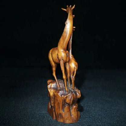 ML004- 21.5 x 7.7 CM Stunning Boxwood Figurine Carving: Giraffe