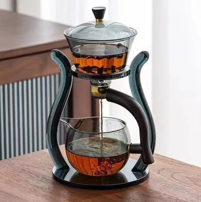Magnetic Induction Tea Set with Heat-resistant Glass Teapot - Automatic Teaware Set for Tea Lovers