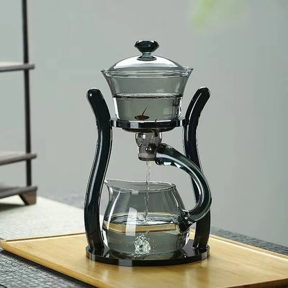 Magnetic Induction Tea Set with Heat-resistant Glass Teapot - Automatic Teaware Set for Tea Lovers