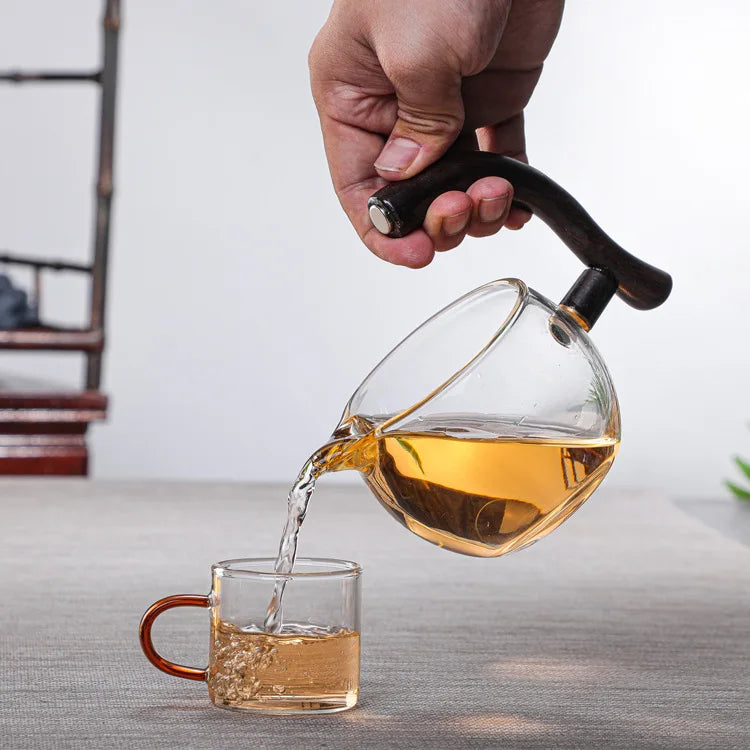 Magnetic Induction Tea Set with Heat-resistant Glass Teapot - Automatic Teaware Set for Tea Lovers