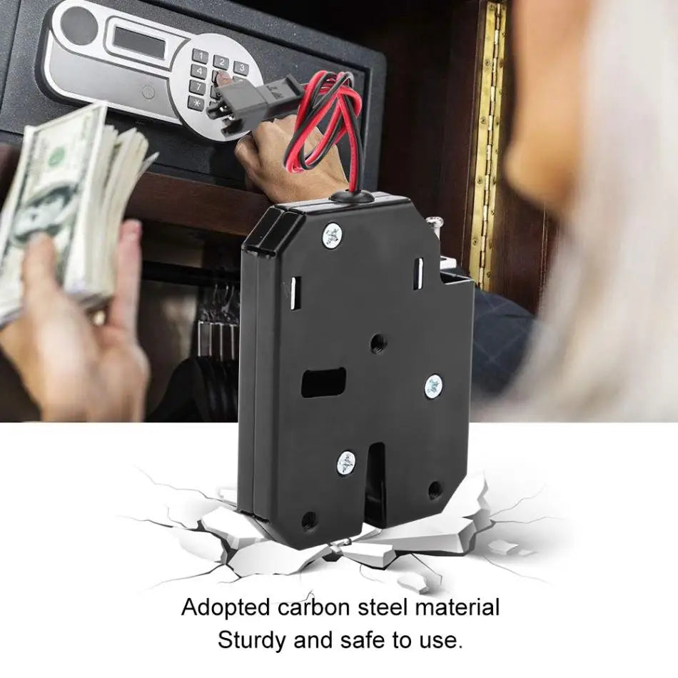 Magnetic  Latch Door Lock Electric Drop Bolt Picks Auto 12V Solenoid Induction Access Control File feedback lock  Case Cabinet