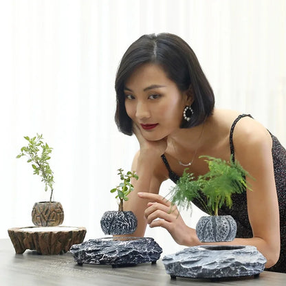 Magnetic Levitation flowerpot Suspended Plants Potted plants for home decoration Ornaments