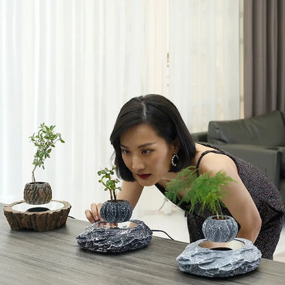 Magnetic Levitation flowerpot Suspended Plants Potted plants for home decoration Ornaments
