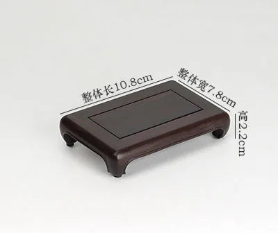 Mahogany carving handicraft seal decoration base solid wood square jade article stationery strange stone flowerpot teapot base