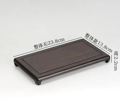 Mahogany carving handicraft seal decoration base solid wood square jade article stationery strange stone flowerpot teapot base