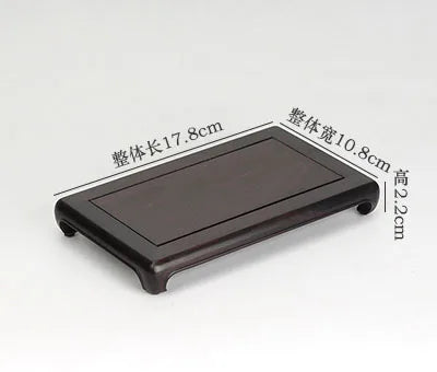 Mahogany carving handicraft seal decoration base solid wood square jade article stationery strange stone flowerpot teapot base