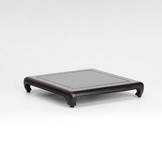 Mahogany carving handicraft seal decoration base solid wood square jade article stationery strange stone flowerpot teapot base