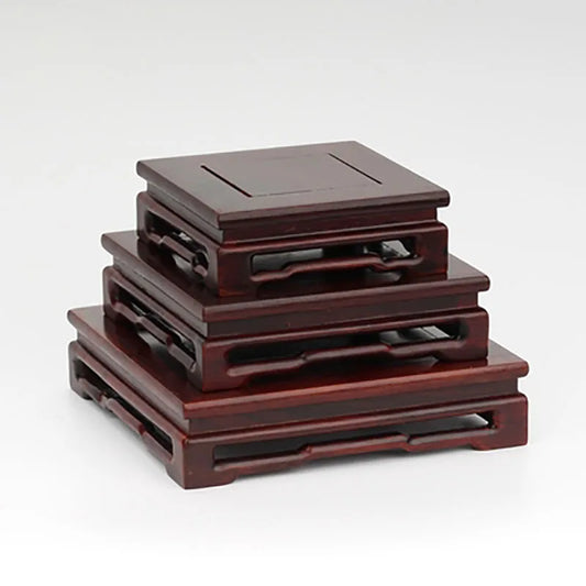 Mahogany, red acid twig, Ming style square rectangular base, antique bonsai, strange stone, vase, teapot, jade base, ornaments