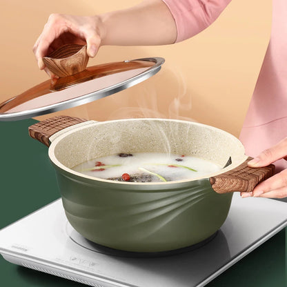 Maifan Stone Non-Stick Pan Stew Cooking Pots for the Kitchen Induction Cooker Pans Special Saucepan Household Cookware Soup Pot