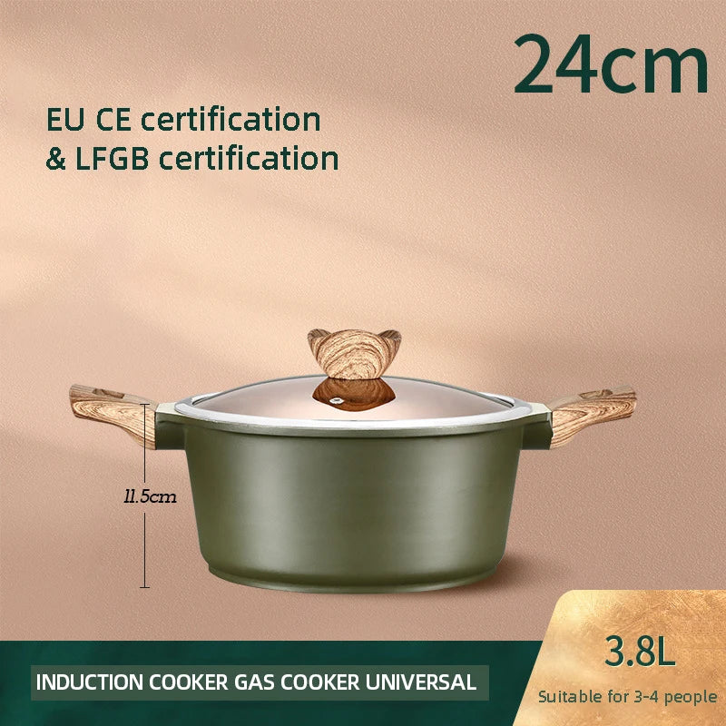 Maifan Stone Non-Stick Pan Stew Cooking Pots for the Kitchen Induction Cooker Pans Special Saucepan Household Cookware Soup Pot