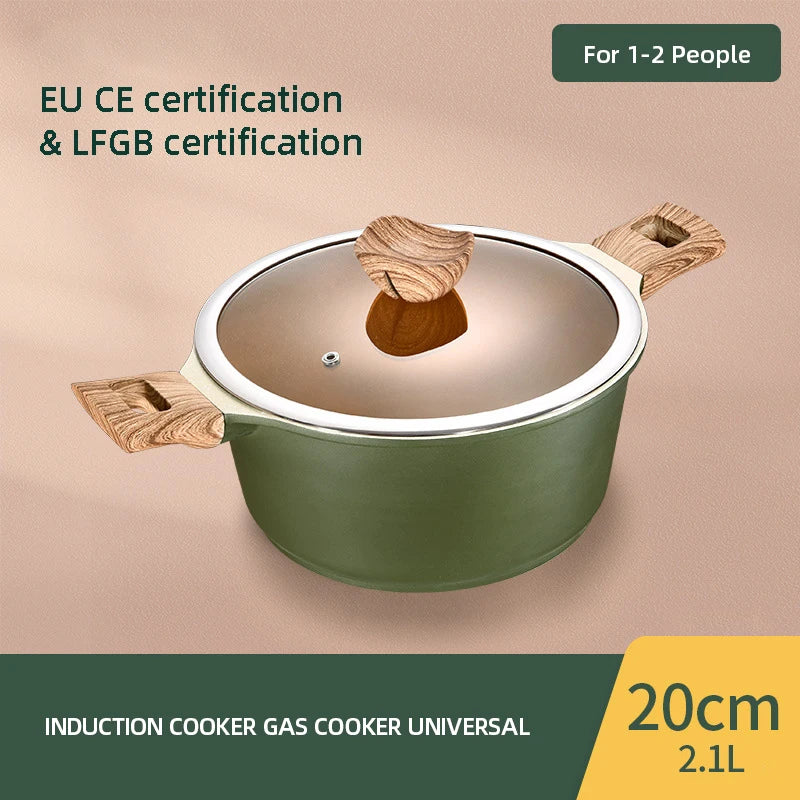 Maifan Stone Non-Stick Pan Stew Cooking Pots for the Kitchen Induction Cooker Pans Special Saucepan Household Cookware Soup Pot