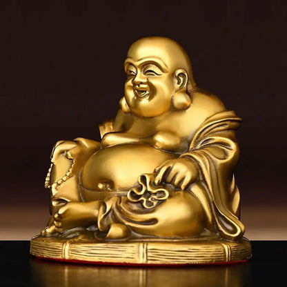 Maitreya Buddha Ornaments All Copper Maitreya Buddha Bodhisattva Cloth Bag Buddha Big Belly Smile Buddha Home Office Decoration