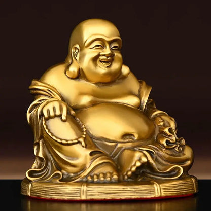 Maitreya Buddha Ornaments All Copper Maitreya Buddha Bodhisattva Cloth Bag Buddha Big Belly Smile Buddha Home Office Decoration