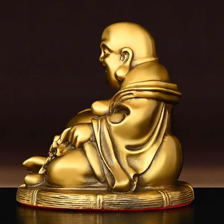 Maitreya Buddha Ornaments All Copper Maitreya Buddha Bodhisattva Cloth Bag Buddha Big Belly Smile Buddha Home Office Decoration