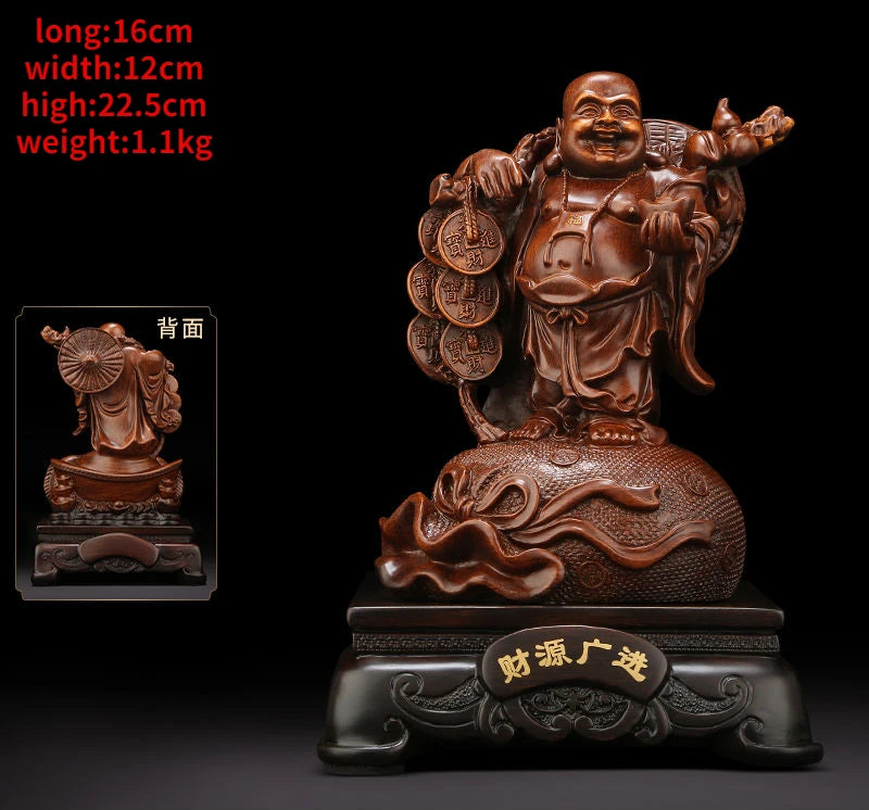 Maitreya Buddha Ornaments Living Room Wine Cooler Big Belly Smiling Buddha Office Decor House Fortune Craft Gifts