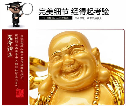 شحن مجاني يضحك بوذا فنغ شوي يبتسم بوذا التماثيل Maitreya الفنون الحرف الرئيسية تمثال للتزين قاعة بوذا نحت