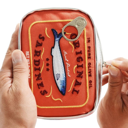 Makeup Bag Toiletry Bag with Zipper Portable Clutch Canned Sardines Shape Makeup Bag for Personal Care Beauty