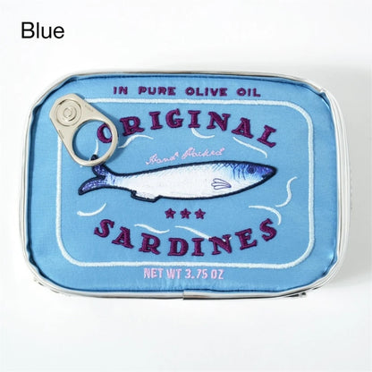 Makeup Bag Toiletry Bag with Zipper Portable Clutch Canned Sardines Shape Makeup Bag for Personal Care Beauty