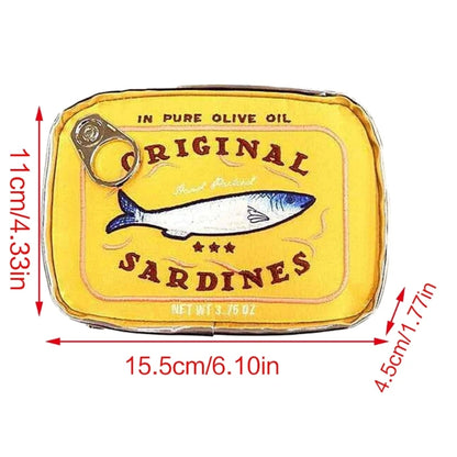 Makeup Bag Toiletry Bag with Zipper Portable Clutch Canned Sardines Shape Makeup Bag for Personal Care Beauty