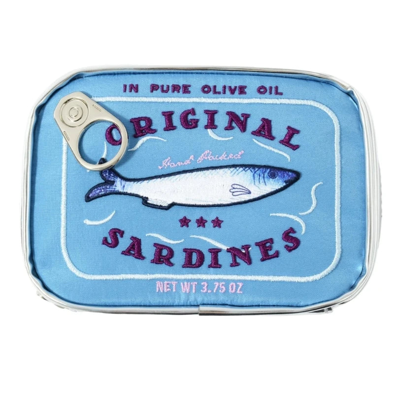 Makeup Bag Toiletry Bag with Zipper Portable Clutch Canned Sardines Shape Makeup Bag for Personal Care Beauty