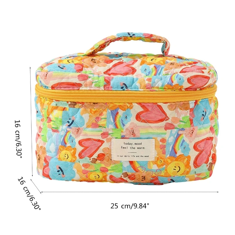 Makeup Bag for Personal Care Beauty Cosmetics Large Capacity Handbag Portable