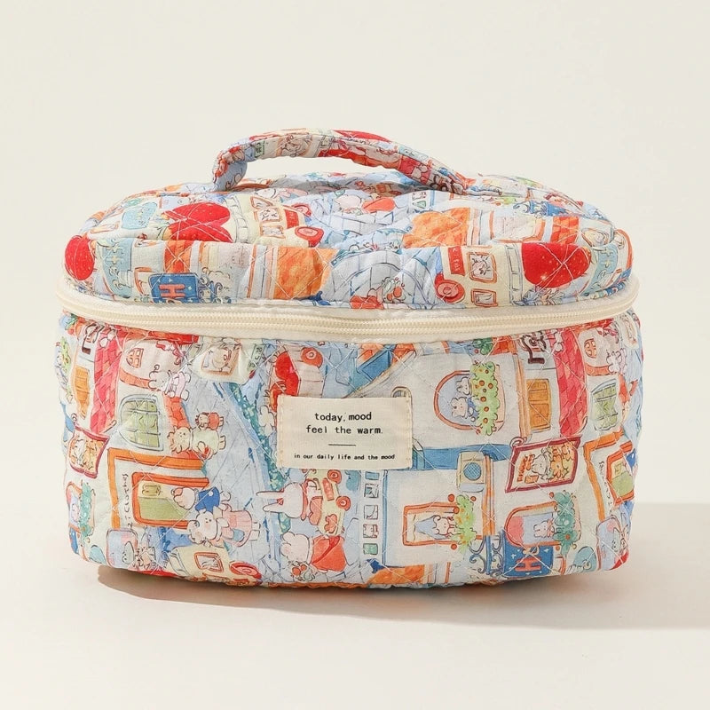 Makeup Bag for Personal Care Beauty Cosmetics Large Capacity Handbag Portable