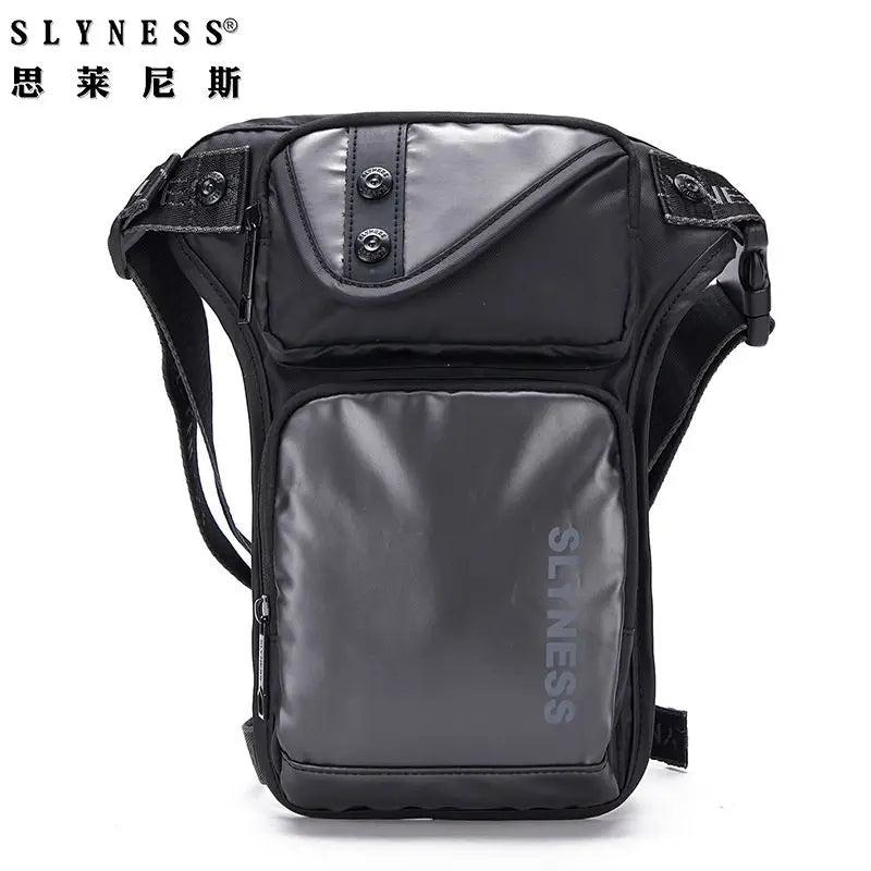 Male Fanny Pack Waist Pack for Motorcycle Rider Waterproof Nylon Sports Male Messenger Cross Body Bum Hip Belt Thigh Bags