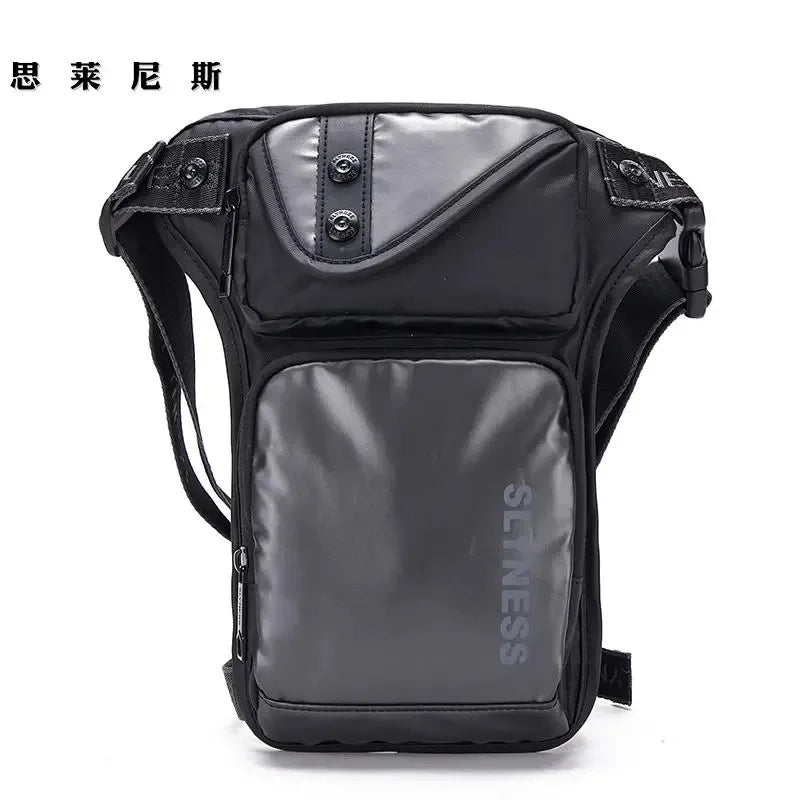 Male Fanny Pack Waist Pack for Motorcycle Rider Waterproof Nylon Sports Male Messenger Cross Body Bum Hip Belt Thigh Bags