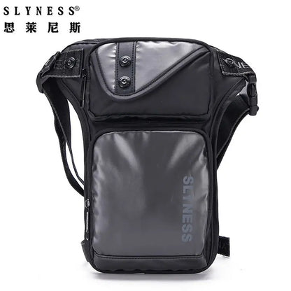 Male Fanny Pack Waist Pack for Motorcycle Rider Waterproof Nylon Sports Male Messenger Cross Body Bum Hip Belt Thigh Bags