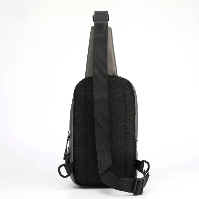 Male High Quality Nylon Messenger Chest Bags Multi-USB Charging Reflective Strip Men Shoulder Sling Daypack Backpack Rucksack