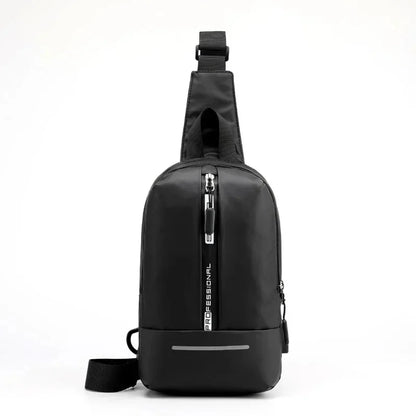 Male High Quality Nylon Messenger Chest Bags Multi-USB Charging Reflective Strip Men Shoulder Sling Daypack Backpack Rucksack